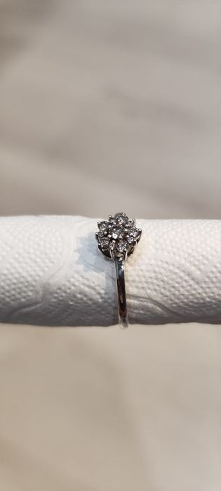 Кольцо серебро с бриллиантами