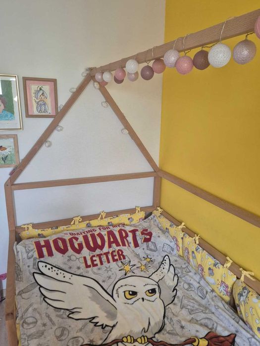 Pat copii tip casuta 120x200