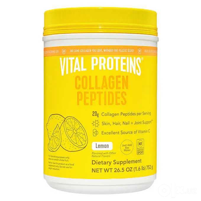Коллаген Vital Proteins 313гр вкус лимона Collagen Peptides Оригинал!