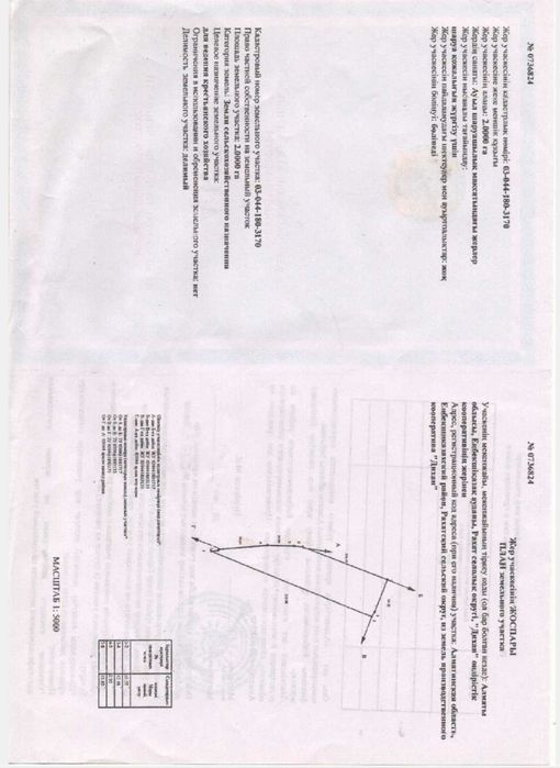 Продается участок 2 га, в селе Азат