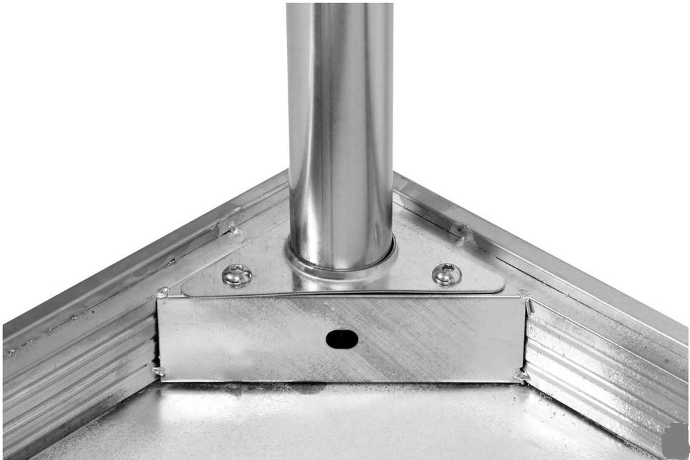 Masă centrală din inox cu raft – ideală pentru bucătării NOUA