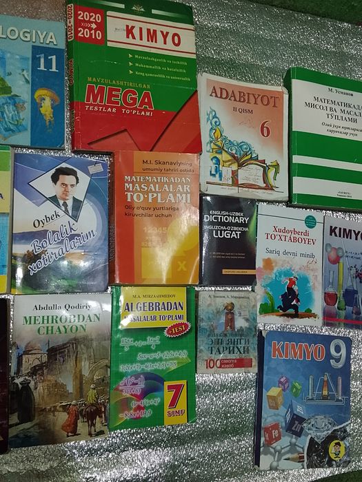Kitoblar bor kimyo biologiya Usmonov tarix adabiyot matematika barcha