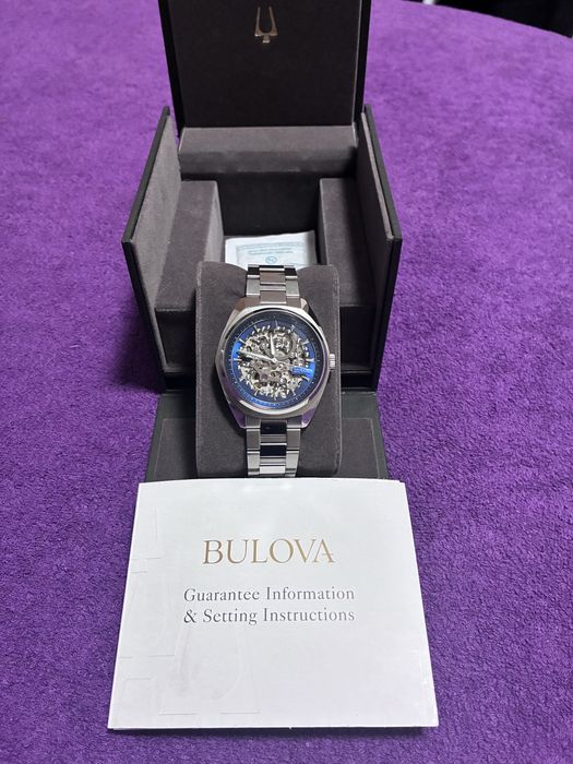 Bulova skeleton blue