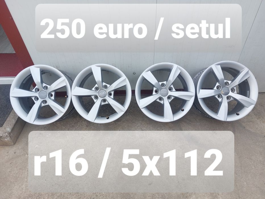 Jante aluminiu originale r16 / Audi Vw Skoda Seat / 5x112 / ET 37