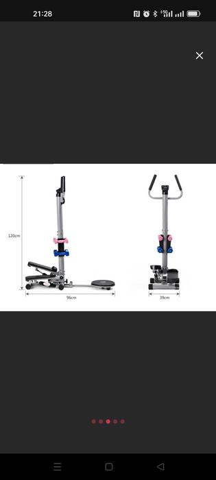 Mini stepper Zoco Body Fit TBJ003, cu manere, LCD, platforma rasucire, Negru