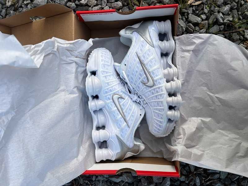 Nike shox TL white metallic silver EU45