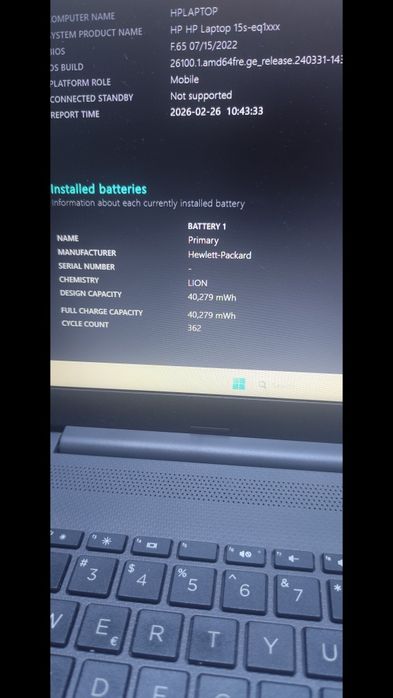 Laptop HP  15s eq1000nq 16gb RAM, 256 GB stocare