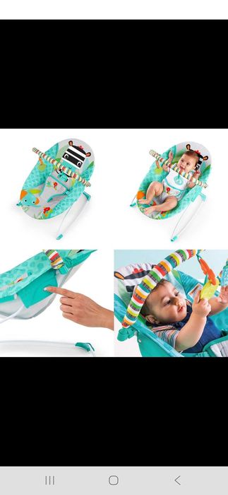 Вибриращ бебешки шезлонг Bright Stars