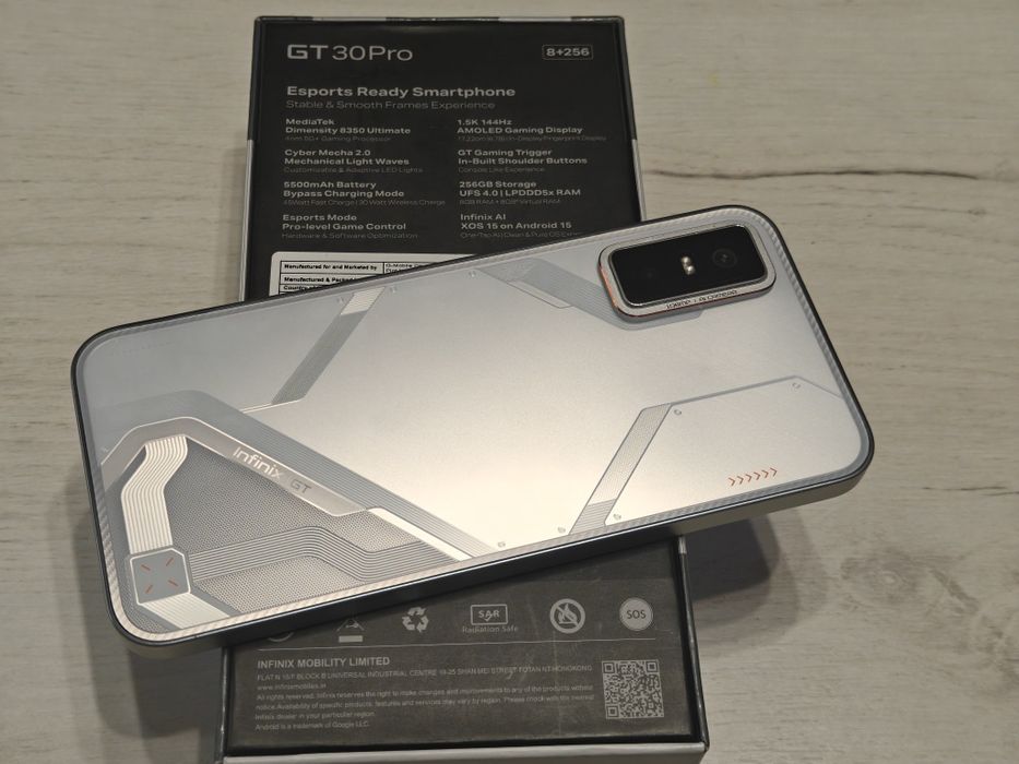 Като нов Infinix GT30 Pro 5G 8 GB RAM 256 GB ROM Gaming Phone