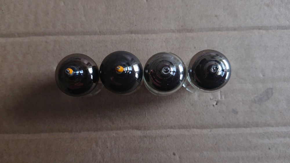 Нови 4броя радиолампи TESLA gold pin E180F .