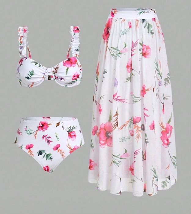 Бански от 3 части - флорален