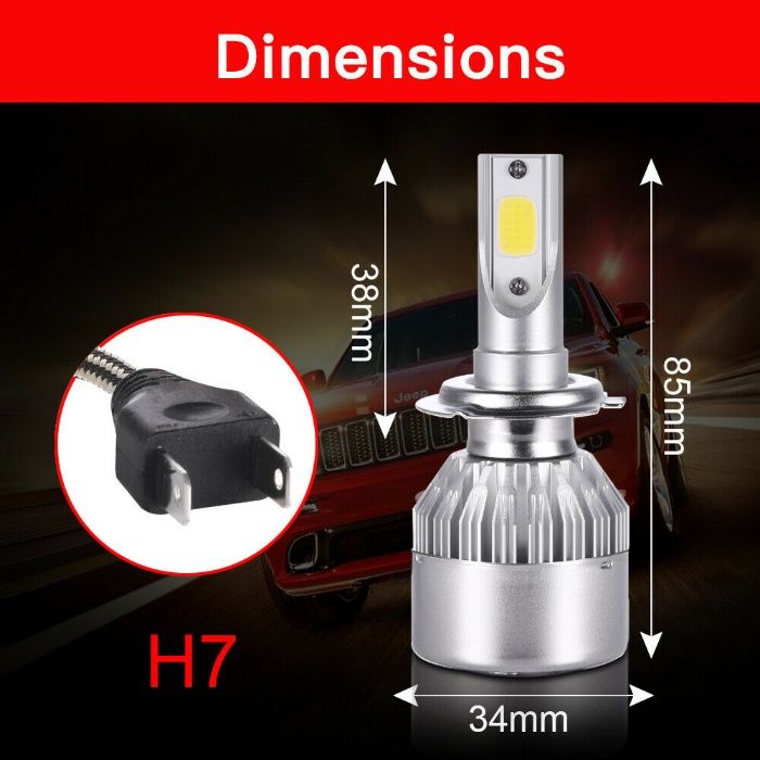 LED Лед диодни крушки Н1 Н4 Н7 Н8 Н9 H11 36W над150% по ярка светлина