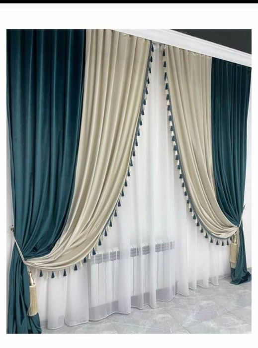 Готовый шторы материал велюр