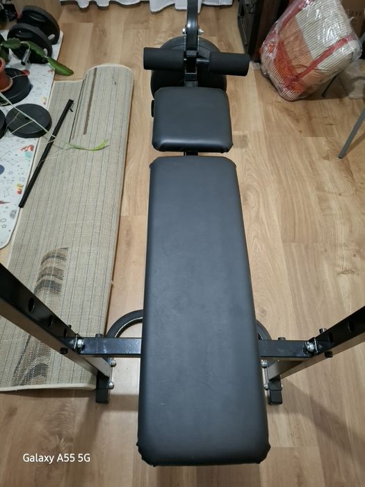 Set banca reglabila piept cu suport pentru haltere l