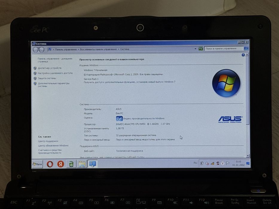 Нэтбук Asus intel atom