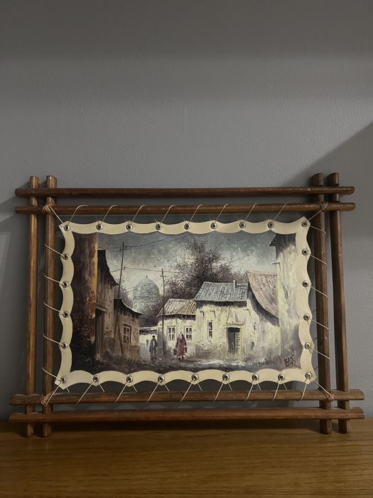 Картина маслом на коже