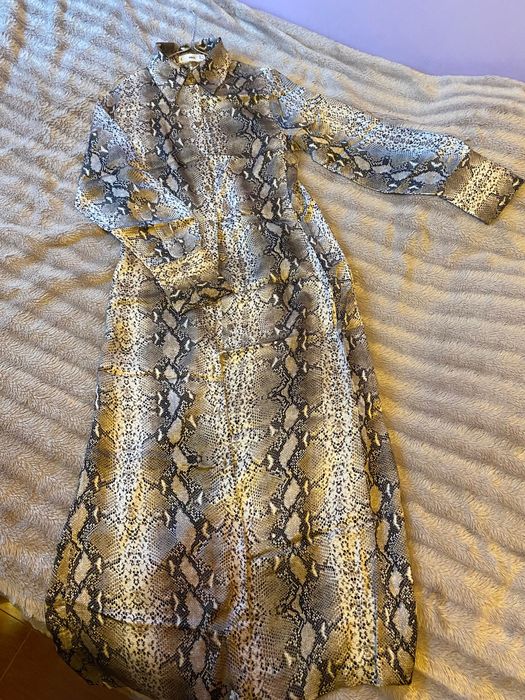 Rochie lunga animal print Mango 100% vâscoză