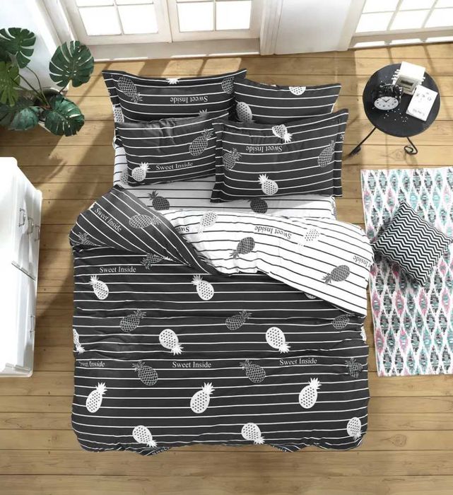 Set lenjerie pat dubla EnLora Home, bumbac, 240x260 cm, 162ELR2242 gri