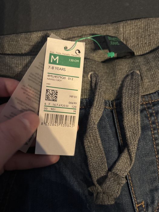 Blugi cu 2 fețe Benetton Jeans pentru copii noi