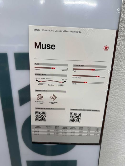 placa noua snowboard rome muse L148cm
