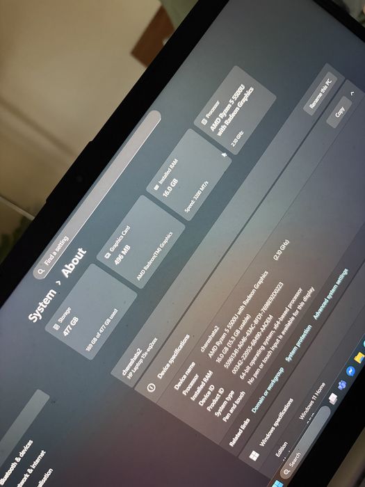 Laptop Hp 500 gb ssd 16 Ram