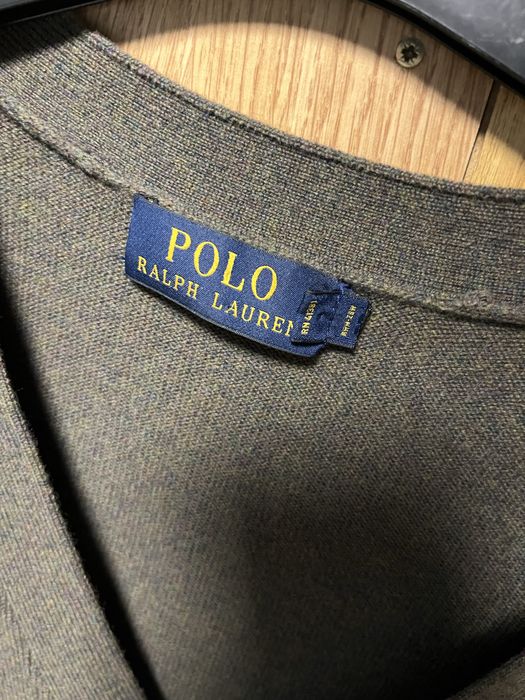 Jerseu/Cardigan Ralph Lauren Barbati 100% Lână Merinos
