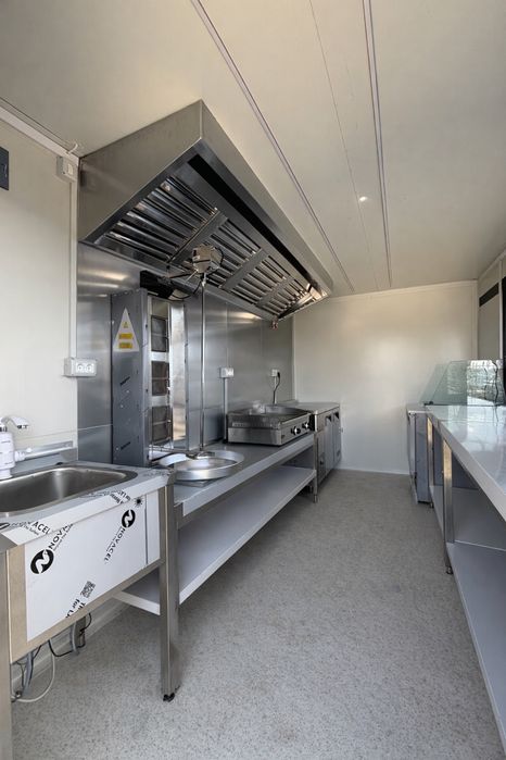 Rulota Comerciala 4m Fast Food Shaorma Kebab Echipata Complet In Stoc