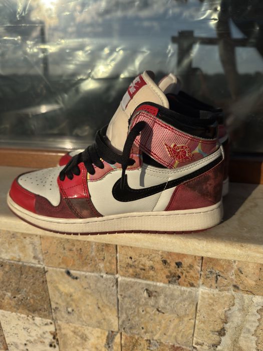 Jordan 1 high spiderman out of the spider verse