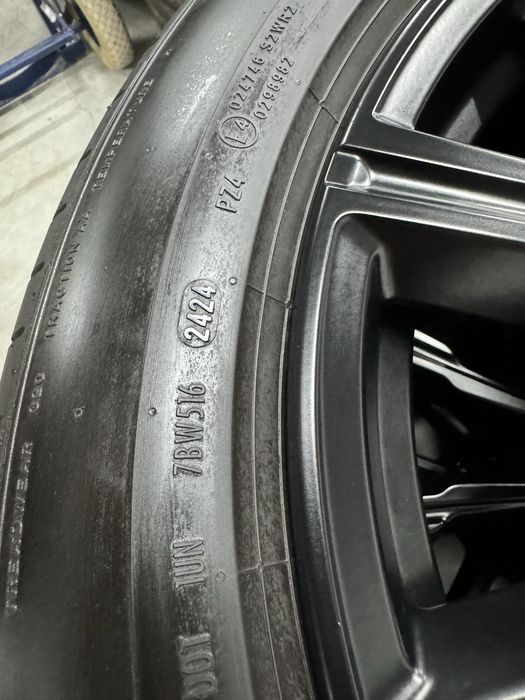 Jante Bmw X5 X6 R20 G05 G06 Originale M740 Semi Mat Negru Pirelli de vara