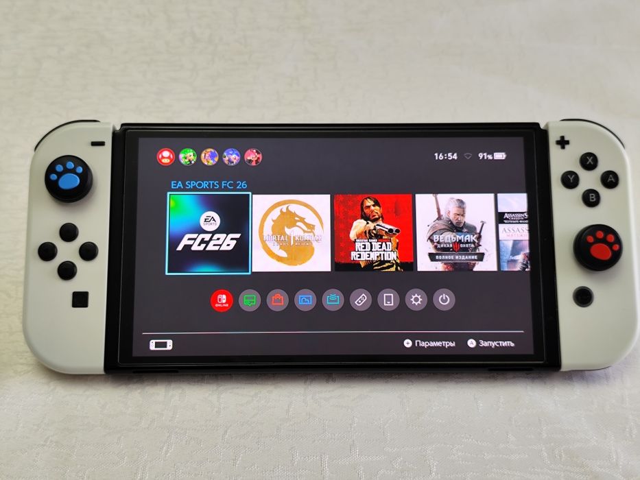Nintendo switch oled 64GB+512GB FC26 MK1 GTA RDR The Witcher Assassin