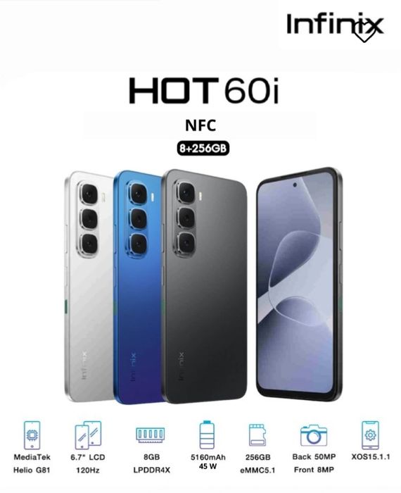 Infinix hot 60I 8+8 256