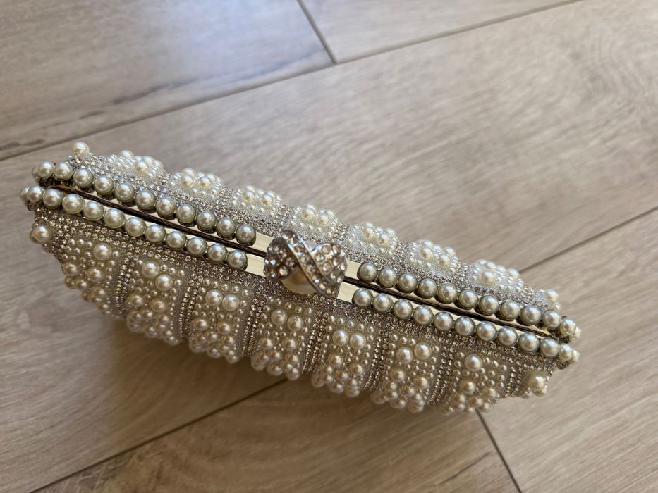 Чанта за булка с перли