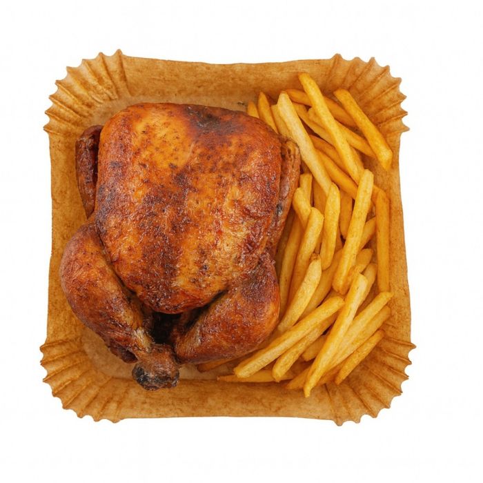 Незалепващи хартиени подложки за Air Fryer – 100 бр. - топлоустойчиви до 240°C