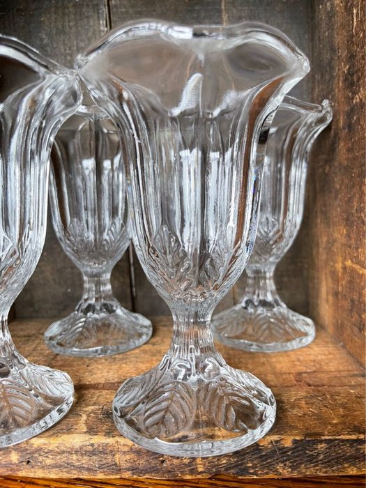 Комплект от 4 // Vintage Italy "Fidenza" Ruffled/Tulip