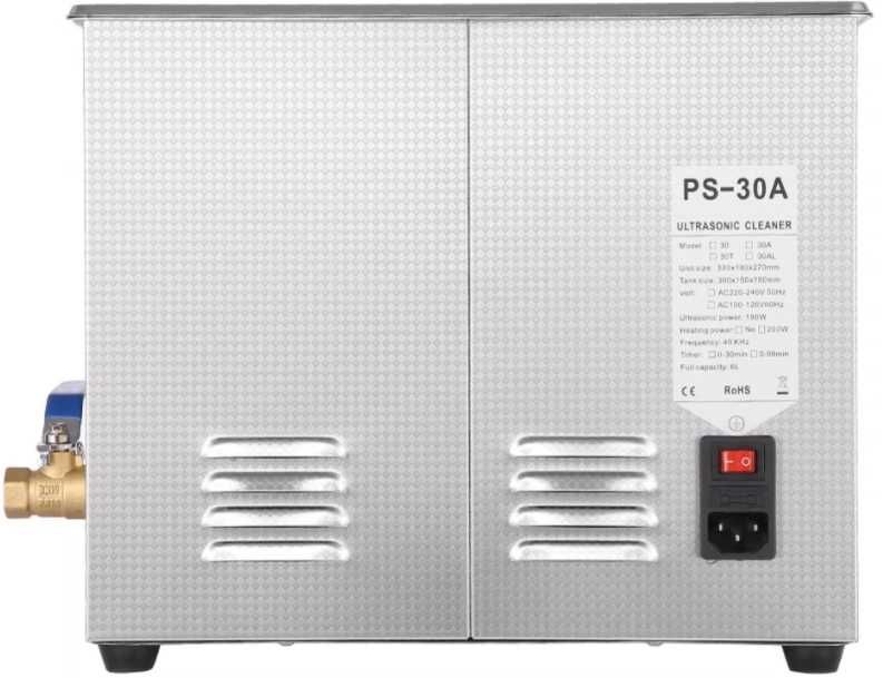 6л Ултразвукова дигитална почистваща вана Гаранция 2г