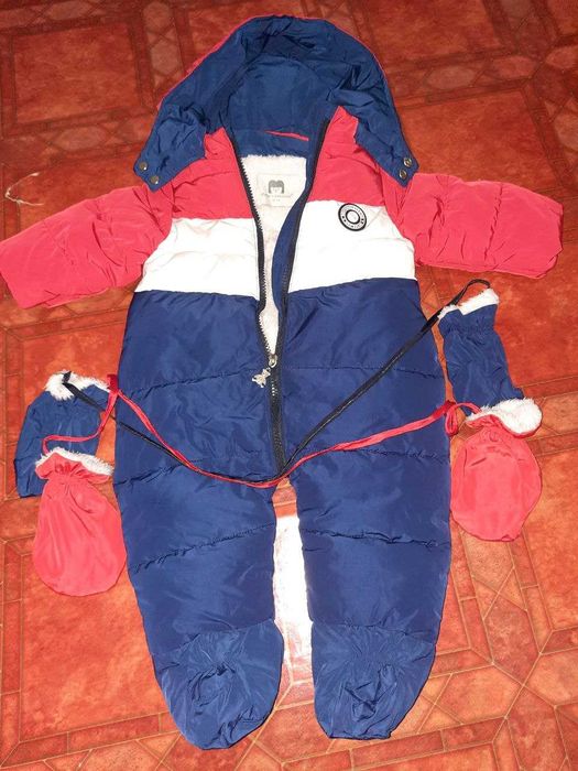 от 8 месяца до 1,5 года Утепл.Зимний Комбинезон для ребёнка+Подарок