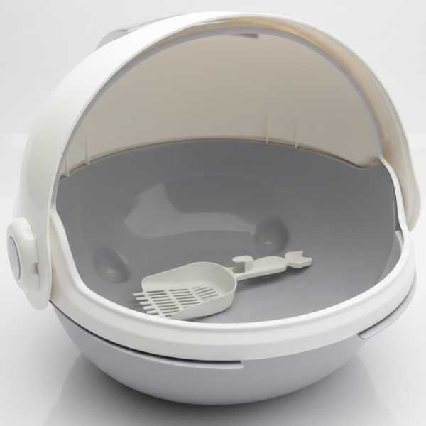 Затворена Котешка Тоалетна - 55.4см/49см/41.7см - Сива - Pet-Interest