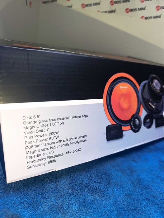 BOS-6516 KIT 16 SM  Avto Kolonka – 650W Max Kuchli Ovoz Komponent