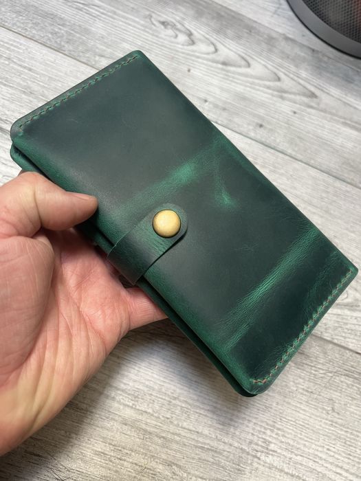 Portofel dama din piele naturala lucarat manual