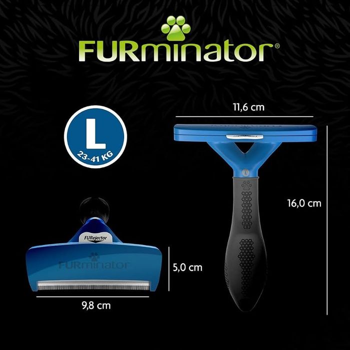 Instrument FURminator pentru îndepărtarea părului sub păr pentru câini de talie mare cu păr scurt (23-41 kg)