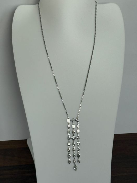 Дизайнерско 18К Златно Колие с 3К Диаманти; 13г 44см; Топ Оферта!