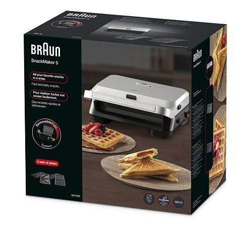 Сэндвичница и вафельница Braun SnackMaker SM 5005