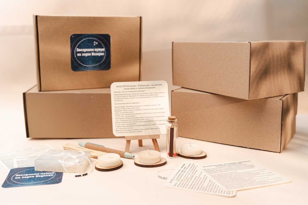 Премиум подаръчна кутия според зодията с гривна с 14К злато