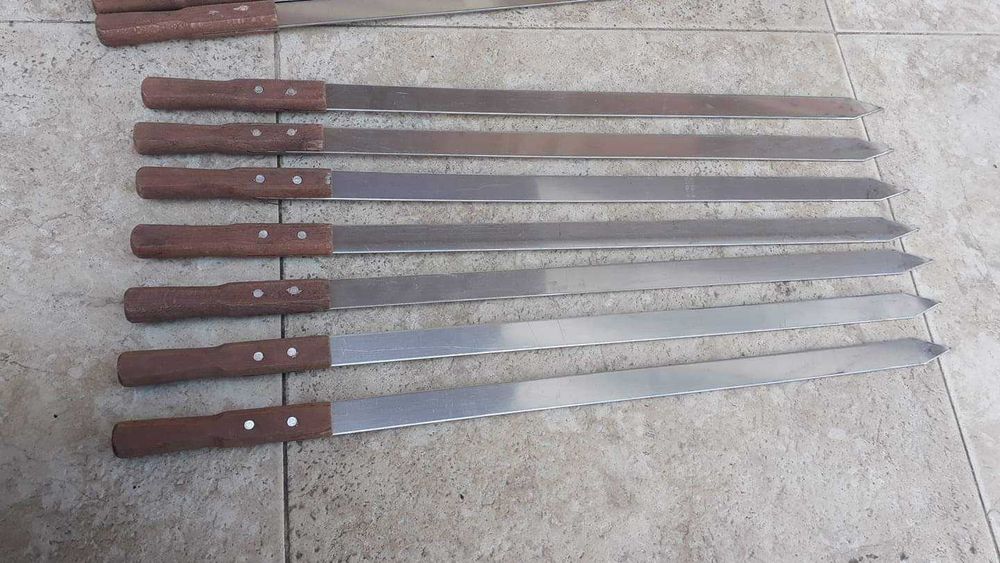 Плоски неръждаеми шишове за барбекю