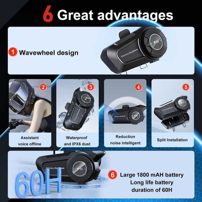 Високоговорители за мотоциклетна каска Мотоке