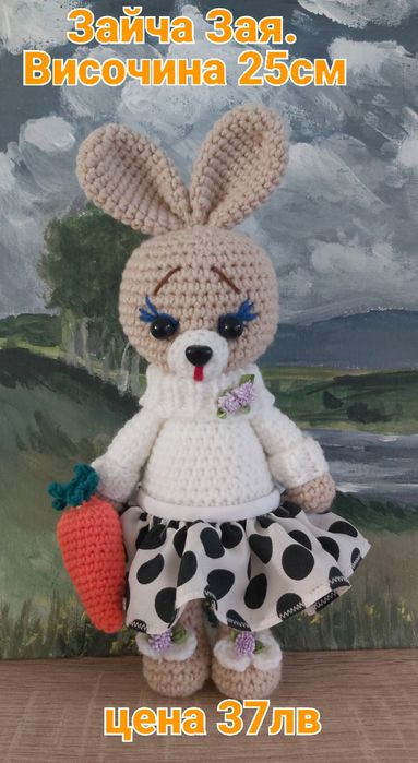 Плетени играчки от Лили. Зайчета.
