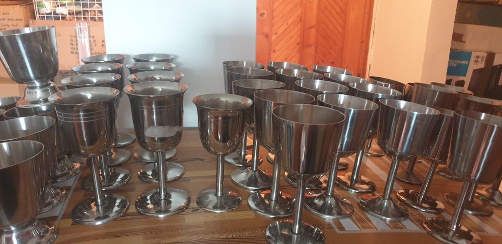 Pahare vintage  inox pentru camping