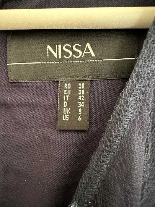 Rochie cu broderie florala si maneci din dantela, NISSA