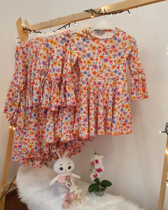 Нова Ефирна рокличка с цветчета