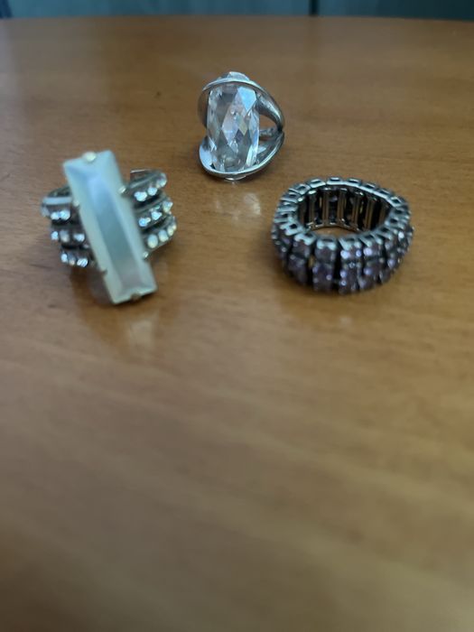 пръстен сребро и циркони - седеф